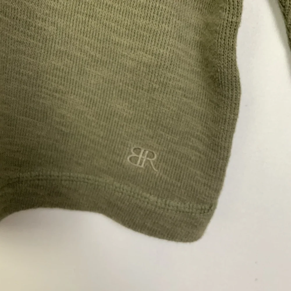 Banana Republic Sz XXL Olive Green Maroon Thermal Long Sleeve Waffle Knit Shirts